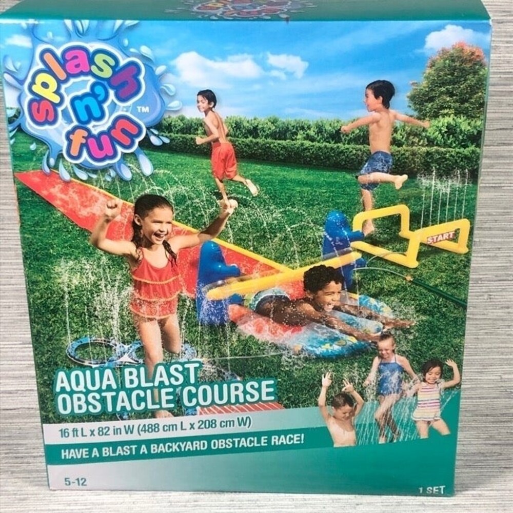 slip n slide obstacle course Aqua blast water obstacle course   Z97